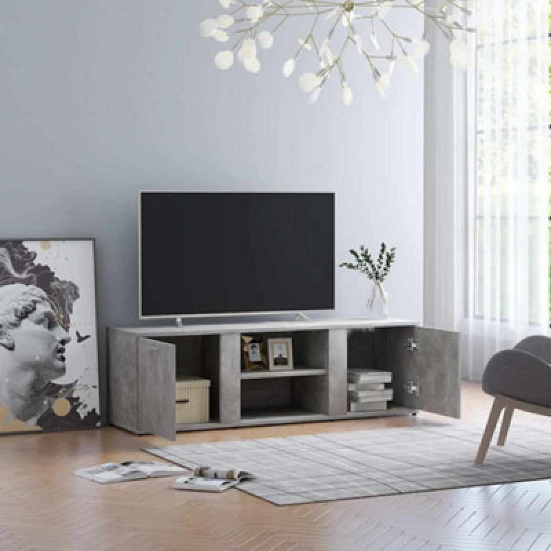 Image of VIDAXL Vidaxl - tv Cabinet Concrete Grey 120x34x37cm Engineered Wood 8719883870144