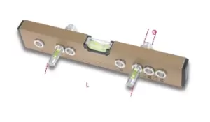 image of Beta Tools 357F3 3 Vial Spirit Level Ø: 3/8"/1/2" L:90-220mm 003570100