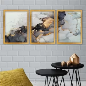 image of 3AC169 Multicolor Decorative Framed Painting (3 Pieces)