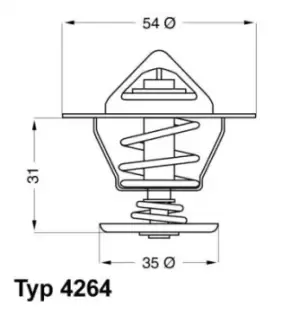 Image of Coolant Thermostat 4264.87D by Wahler