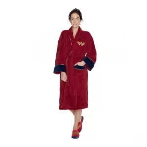 image of Batman v Superman Wonder Woman Adult Fleece Bathrobe