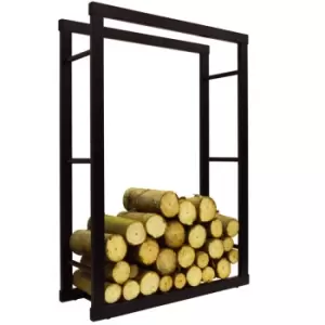 image of Techstyle Onida Metal 70Cm Wide Fireside Log Storage Rack Black