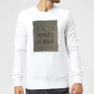 Image of Harry Potter Ministry Of Magic Sweatshirt - White - L