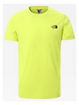 image of Boys, The North Face Unisex Short Sleeve Simple Dome T-Shirt - Green, Size L=13-14 Years