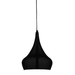 Image of Preswick Prestwick 1 Light Matt Black Pendant