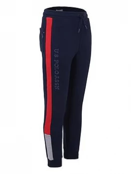 Image of U.S. Polo Assn. Boys Panel Jogger - Navy, Size 10-11 Years