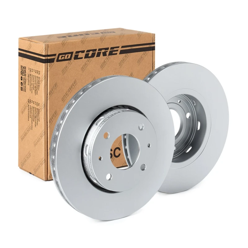 Image of goCORE GCH20101 Brake disc Front Axle, Vented, Cast Iron, Coated, without bolts/screws Cast Iron Brake Disc (82)