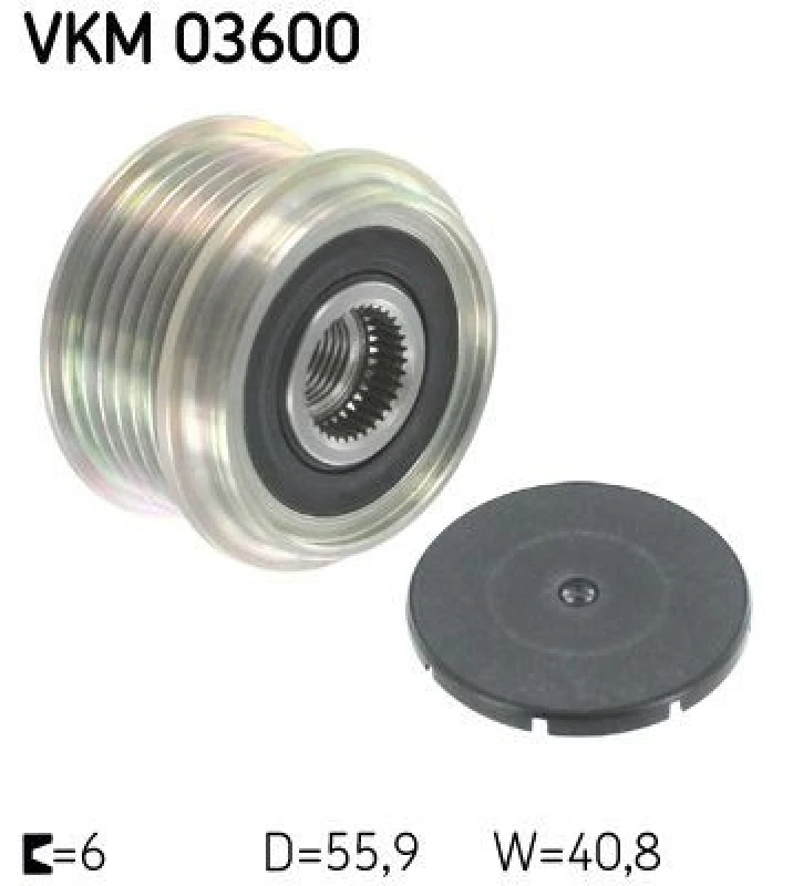 Image of SKF Alternator clutch pulley SKF VKM 03600