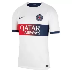 Image of Nike Paris Saint Germain Away Shirt 2023 2024 Adults - White