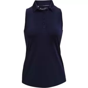 image of Under Armour Zinger Sleeveless Golf Polo Shirt Womens - Blue