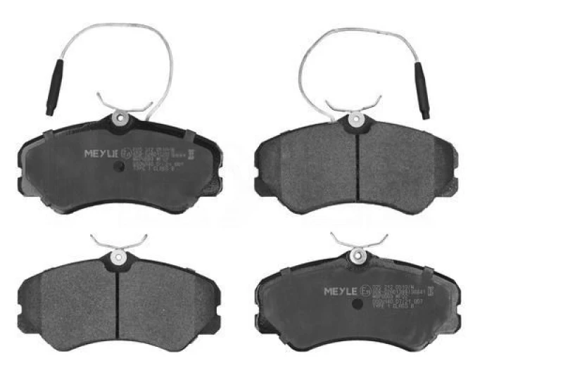 Image of MEYLE 025 212 0519/W Brake pad set Front Axle, incl. wear warning contact, Original Quality, with anti-squeak plate Brake Pad Set,disc brake (402)