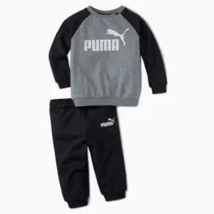 image of PUMA Minicats Essentials Raglan Babies' Jogger, Black, size 6-9 Months, Clothing