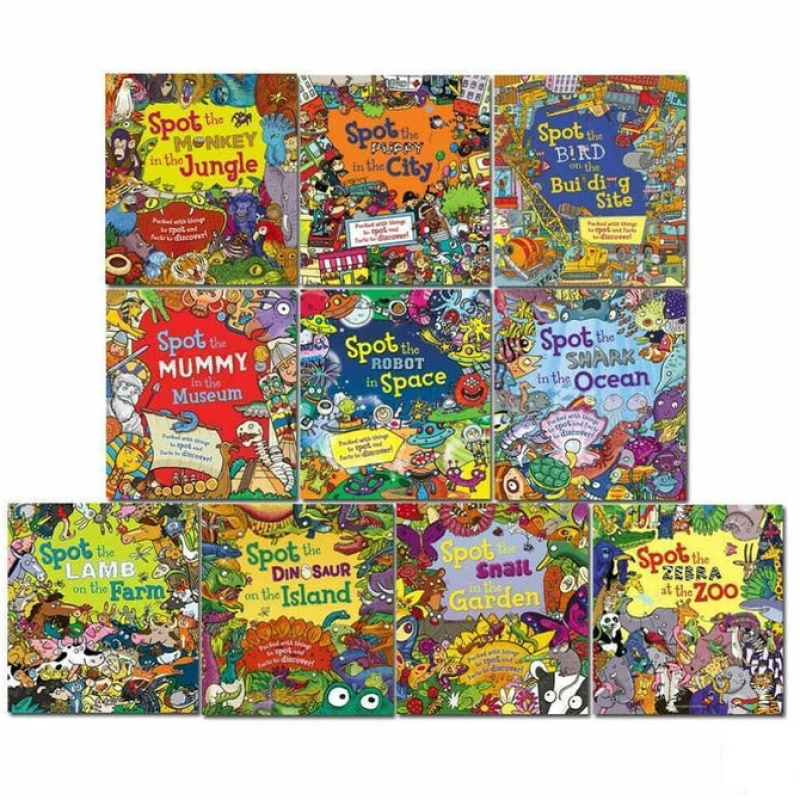 Image of Spot The... 10 Book Set Pack Packed With Things To Spot And Facts To Discover Great For Ages 3 And Up QED Publishing Books
