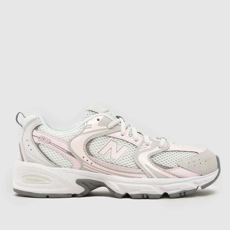 Image of New Balance Grey Matter & Pink Salt 530 Girls Youth Trainers Grey Multi UK 5 (EU 38)