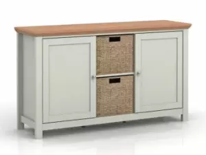 Image of LPD Cotswold Grey and Oak Sideboard Flat Packed