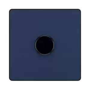 Image of BG Evolve Matt Blue Trailing Edge LED 200W Single Dimmer Switch 2-Way Push On/Off - PCDDB81B