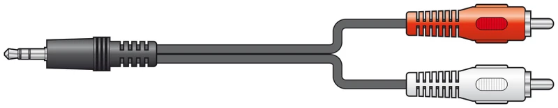 Image of AV Link 112.064UK audio cable 1.2 m 3.5mm 2 x RCA Black