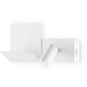 Image of Ideal Lux KOMODO-2 LED Reading Light White, In-Built Switch, 3000K, Non-Dim