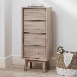 Image of Pacific Kalmar 4 Drawer Chest, Natural Acacia Brown