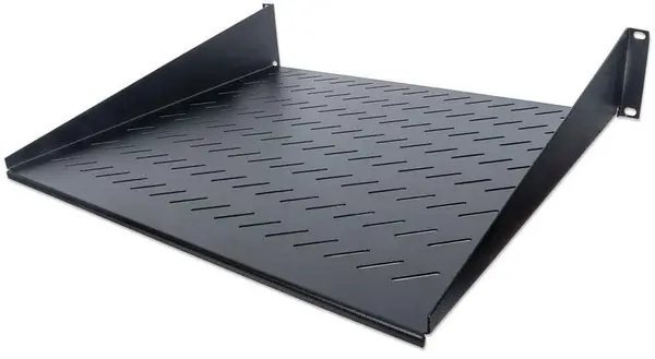 Image of Intellinet Intellinet 19" Cantilever Shelf 2U 2-Point Front Mount 400mm Depth Vented Max 25kg Black Three Year Warranty 712514