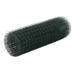 Image of Vidaxl - Chicken Wire Fence Steel with pvc Coating 10x0.5 m Green Green