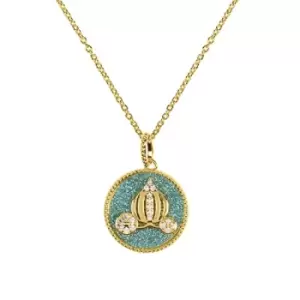 Image of Disney Princess Cinderella Gold Coloured plated Carriage Necklace CF01098YRWL-Q