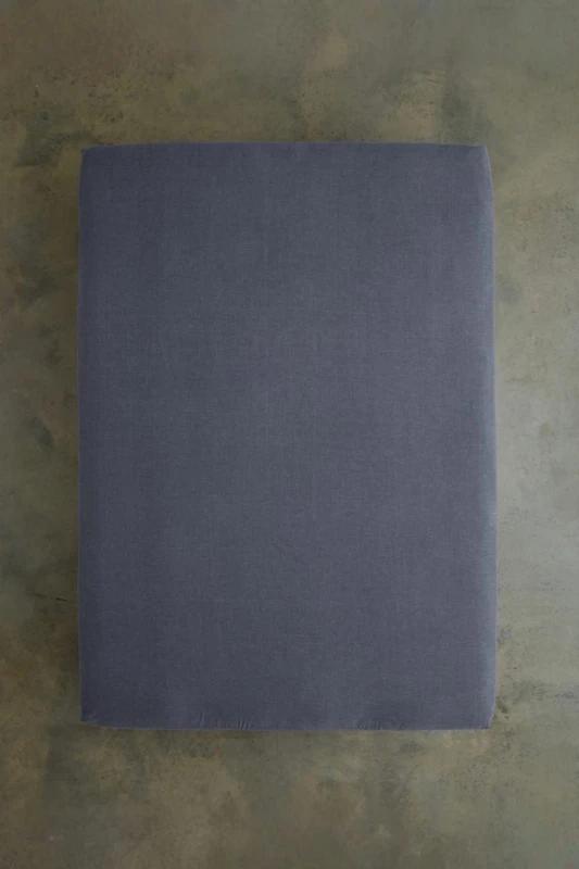 Image of Deyongs Deyongs Southwick Melange Look Fitted Sheet - Smooth, Soft & Breathable in Navy Size: Super King Navy Super King Unisex 5054990144355