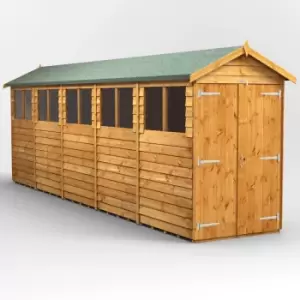 Image of 20X4 Power Overlap Apex Double Door Shed