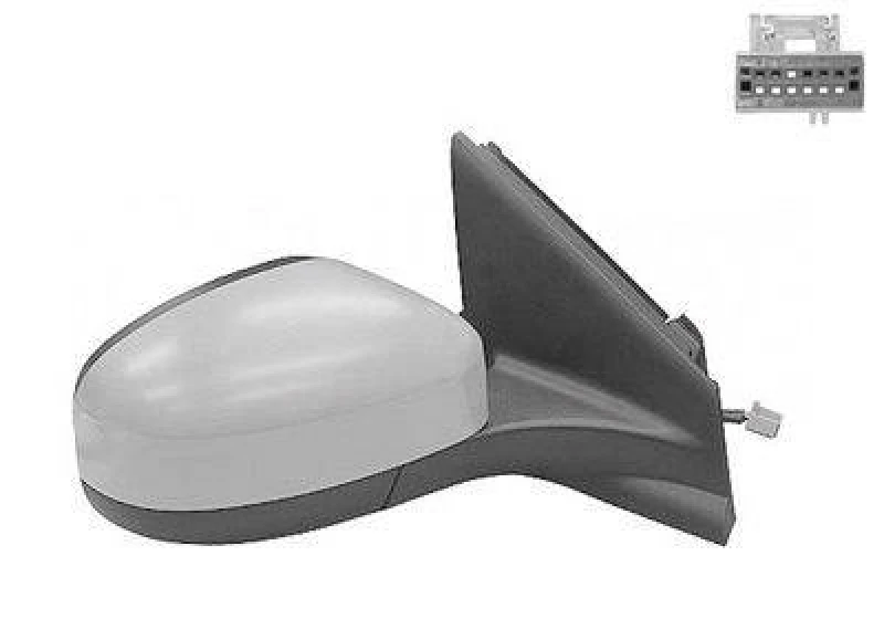 Image of VAN WEZEL 1881808 Wing mirror * HAGUS * Right, Heatable, primed Outside Mirror (50)