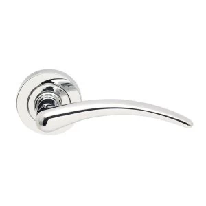 image of Jedo Gull Door Handle on Round Rose