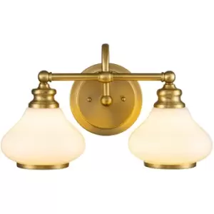 Image of Elstead Hinkley Ainsley Wall Lamp Brushed Brass, IP44