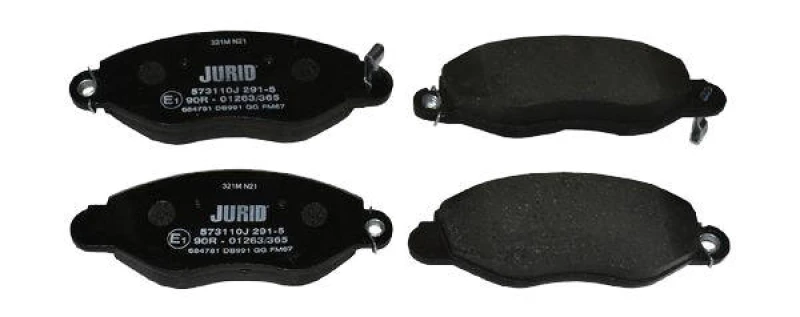 Image of JURID 573110J Brake pad set with acoustic wear warning, with accessories Brake Pad Set,disc brake (402)