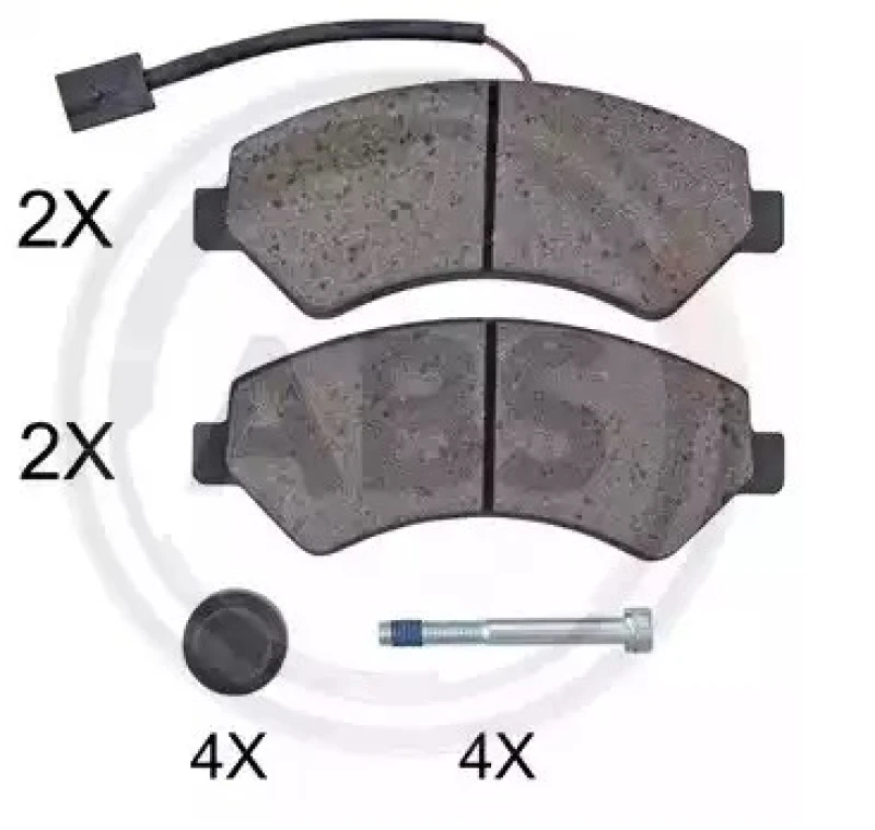 Image of A.B.S. 35090 Brake pad set with integrated wear sensor Brake Pad Set,disc brake (402)