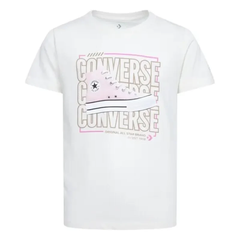 Image of Converse Girl's T-Shirt Converse Chuck Taylor Graphic Multicolore Female 13/15 ans