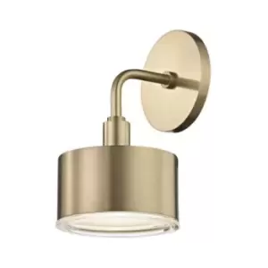 Image of Nora 1 Light Wall Sconce Brass, Glass