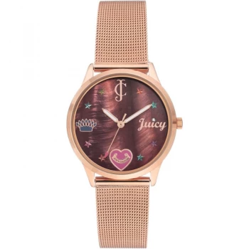 image of Juicy Couture Brown And Rose Gold 'Black Label' Ladies Watch - JC/1024BMRG - multicoloured