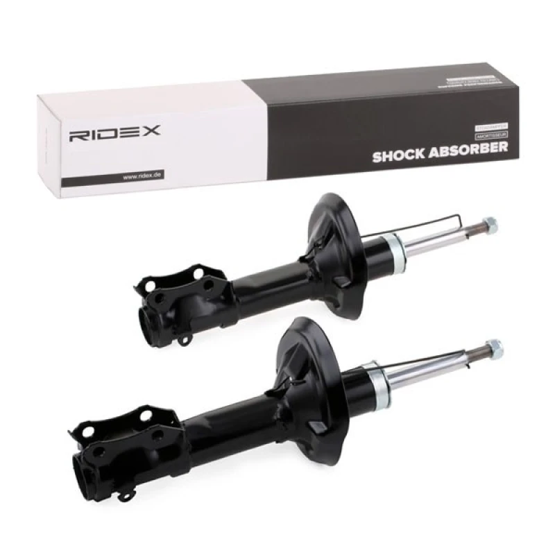 Image of RIDEX 854S2140 Shock absorber PROTECTION KIT Front Axle, Gas Pressure, Twin-Tube, Suspension Strut, Bottom Clamp Shock Absorber (854)