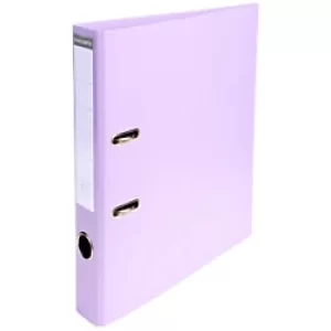 Image of Exacompta Prem Touch Lever Arch File 53507E 55mm PVC, Cardboard 2 ring A4 Purple Pack of 10