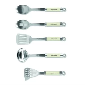 Image of Morphy Richards Accents 5 Piece Kitchen Tool Set - Cream