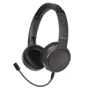 image of Groov-e Connect Wireless Headphones With Detachable Boom Microphone - Black