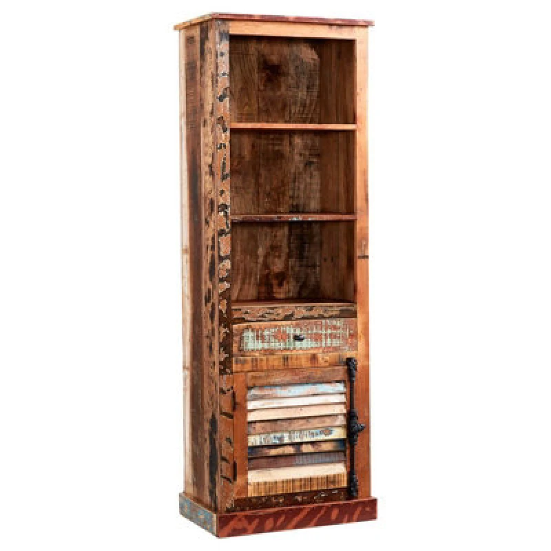 Image of Buttercup Farm Coastal Narrow Bookcase - Wood - L40 X W60 X H185 Cm