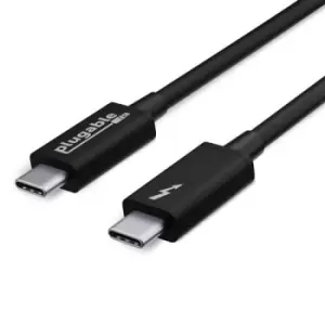 image of Plugable Technologies Thunderbolt 3 Cable 20Gbps Supports 100W (20V 5A) Charging 6.6ft/2m