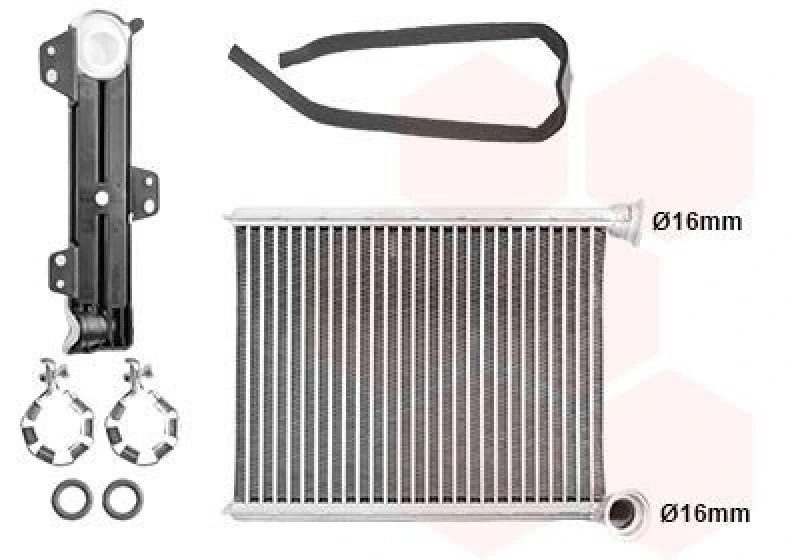Image of VAN WEZEL Heater matrix VAN WEZEL 43016700