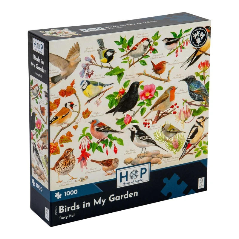 Image of The House Of Puzzles Birds In My Garden, 1000 Piece Jigsaw Puzzle Multi unisex