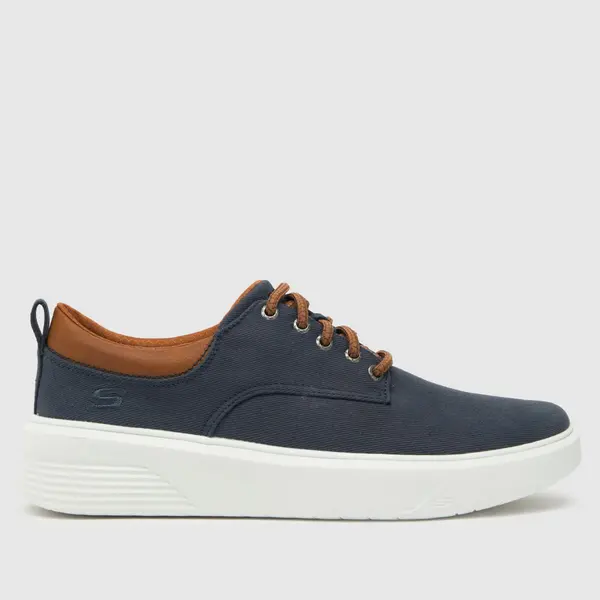 Image of SKECHERS viewson doriano slip-on shoes in navy Navy UK 10 (EU 45)