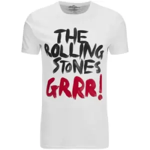 Image of Rolling Stones Mens Logo GRRR! T-Shirt - White - L