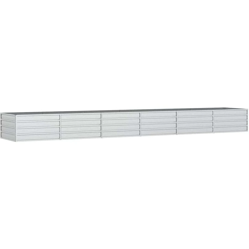 Image of VIDAXL Vidaxl - Garden Raised Bed 480x80x45cm Galvanized Steel Silver 8720286661918