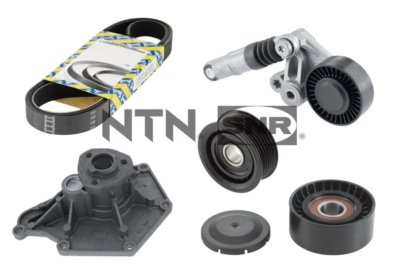 Image of Water Pump + V-Ribbed Belt Kit SNR KAP857.510