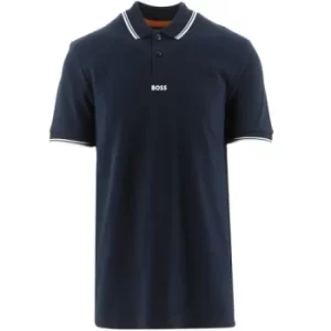 image of BOSS Dark Blue PChup Polo Shirt