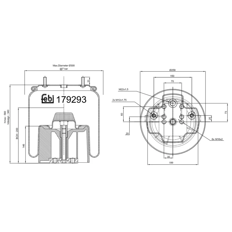 Image of Boot, air suspension FEBI BILSTEIN 179293